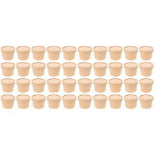 100Sets Khaki Ijsbekers Wegwerp, Geschikt Voor Ijs En Desserts