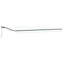 Berkfield Retractable Awning White 500 x 350 cm Polyester and Steel