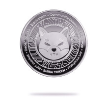 Shiba Inu Coin Silver Physical Crypto Collectible with Modern Durable Commemorative Design