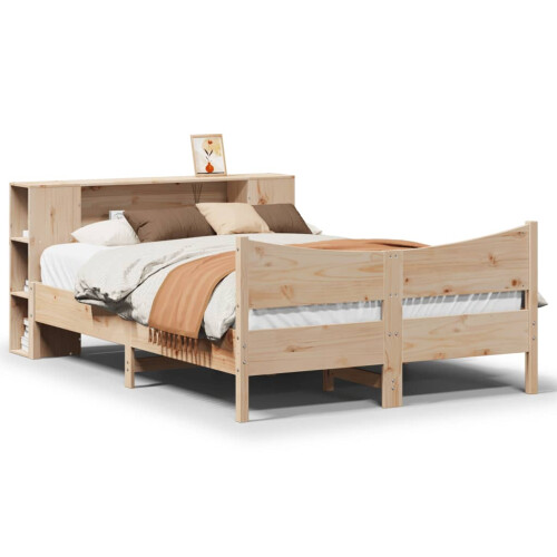 Berkfield Bed Frame without Mattress 135x190 cm Double Solid Wood Pine 1
