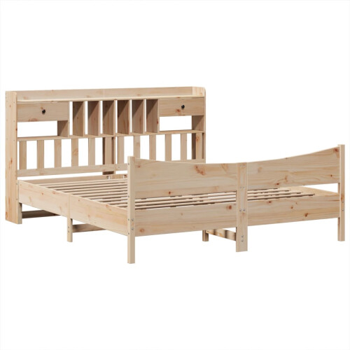 Berkfield Bed Frame without Mattress 180x200 cm Super King Solid Wood Pine 2