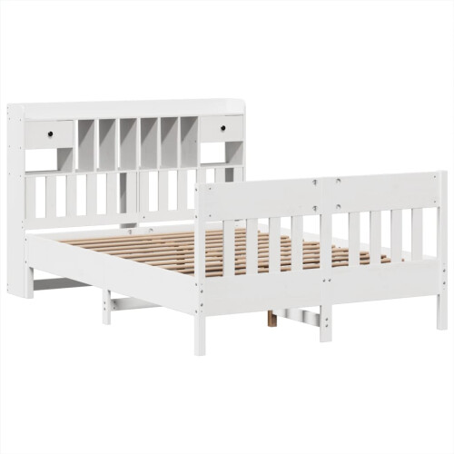 Berkfield Bed Frame without Mattress White 160x200 cm Solid Wood Pine 2