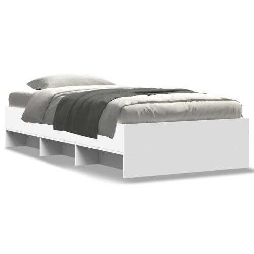 Berkfield Bed Frame without Mattress White 100x200 cm Engineered Wood 1