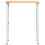 Berkfield Workbench 80x60x(71.5-98) cm Solid Wood Oak 4