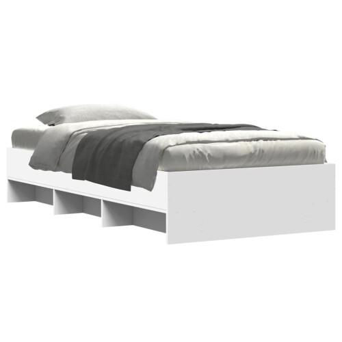 Berkfield Bed Frame without Mattress White 100x200 cm Engineered Wood 2