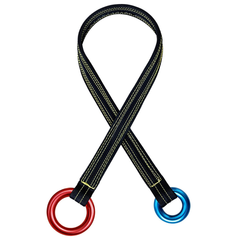 Tree Climbing Lanyard With Lightweight Aluminum Rings, Strength Polyester, 43.3Inch Arborist Positioning Lanyard 9045646615783