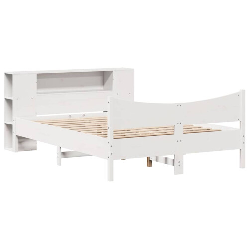 Berkfield Bed Frame without Mattress White 150x200 cm King Size Solid Wood Pine 2