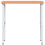 Berkfield Workbench 100x60x(73-99.5) cm Solid Wood Beech Rectangular 4