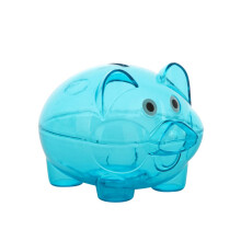 Transparent Drop‑Proof Piggy Bank for Kids, Clear Blue Coin Money Saving Box Gift