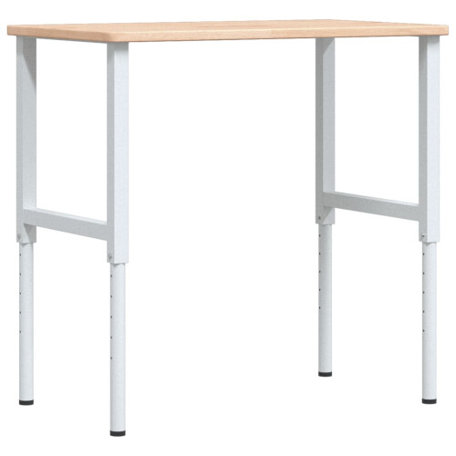 Berkfield Workbench 100x60x(71.5-98) cm Solid Wood Oak Rectangular 1