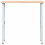 Berkfield Workbench 100x60x(71.5-98) cm Solid Wood Oak Rectangular 4