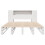 Berkfield Bookcase Bed without Mattress White 150x200 cm King Size Solid Wood 5