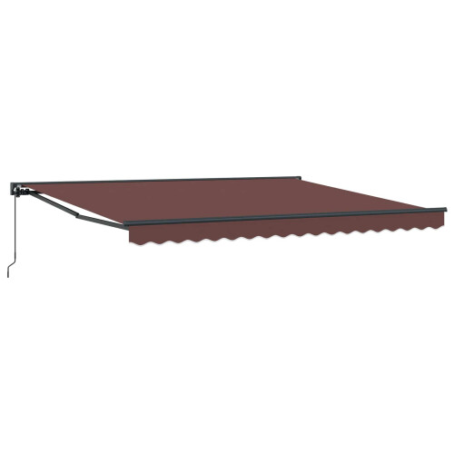 Berkfield Awning Frame Brown 400 x 300 cm Polyester with PU coating 1