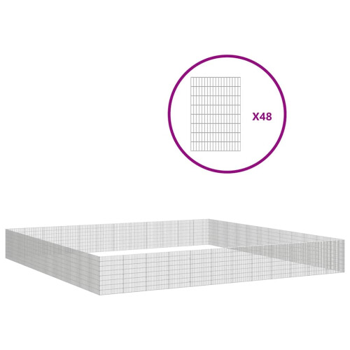 Berkfield Free Range Animal Enclosure 48-Panel 54x80 cm Galvanised Iron 1