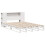 Berkfield Bookcase Bed without Mattress White 135x190 cm Double Solid Wood 3