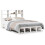 Berkfield Bookcase Bed without Mattress White 160x200 cm Solid Wood 2