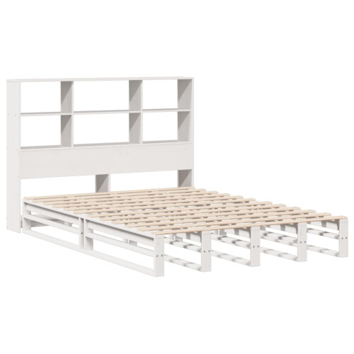 Berkfield Bookcase Bed without Mattress White 160x200 cm Solid Wood 2