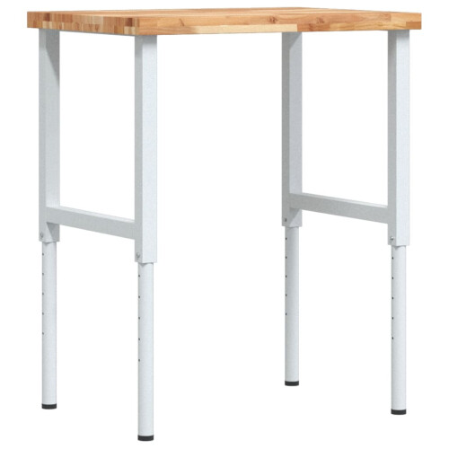 Berkfield Workbench 80x60x(73-99.5) cm Solid Wood Acacia Rectangular 1