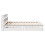 Berkfield Bookcase Bed without Mattress White 135x190 cm Double Solid Wood Pine 5