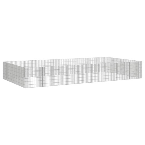 Berkfield Free Range Animal Enclosure 24-Panel 54x60 cm Galvanised Iron 2