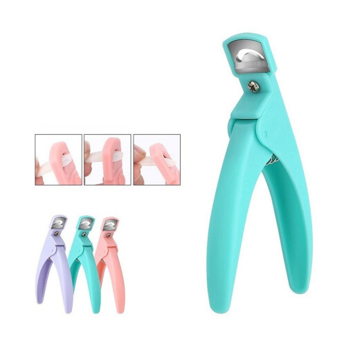 Purple Nail Clipper and Scissors for False Nails, Dual Function Cutter, Precise Trimming, Salon Quality 1