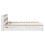 Berkfield Bookcase Bed without Mattress White 140x190 cm Solid Wood Pine 5