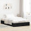 Berkfield Ottoman Bed Frame without Mattress Black Double Fabric 3