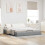 Berkfield Ottoman Bed Frame without Mattress Light Grey Super King Fabric 3