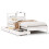Berkfield Bookcase Bed without Mattress White 75x190 cm Small Single Solid Wood Pine 2