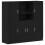 Berkfield 3 Piece Kitchen Cabinet Set Black Engineered Wood 2