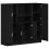 Berkfield 3 Piece Kitchen Cabinet Set Black Engineered Wood 4