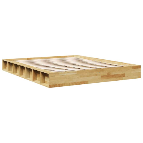 Berkfield Bed Frame without Mattress 160x200 cm Solid Wood Oak 2