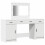 Berkfield Dressing Table with Mirror Lights 3 pcs White Engineered Wood 2