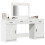 Berkfield Dressing Table with Mirror Lights 3 pcs White Engineered Wood 3