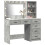 Berkfield Dressing Table Grey 78.5 x 41 x 135 cm Engineered wood 3