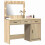 Berkfield Dressing Table with Mirror Lights 2 pcs Brown Engineered wood 3