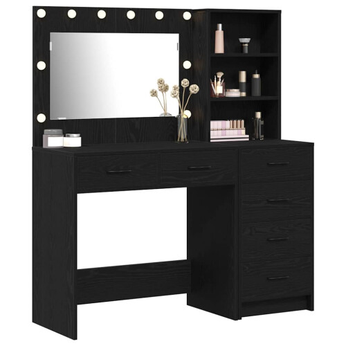 Berkfield Dressing Table Black 78.5 x 41 x 135 cm Engineered wood 2