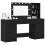 Berkfield Dressing Table with Drawer 3 pcs Black Oak Engineered Wood 3