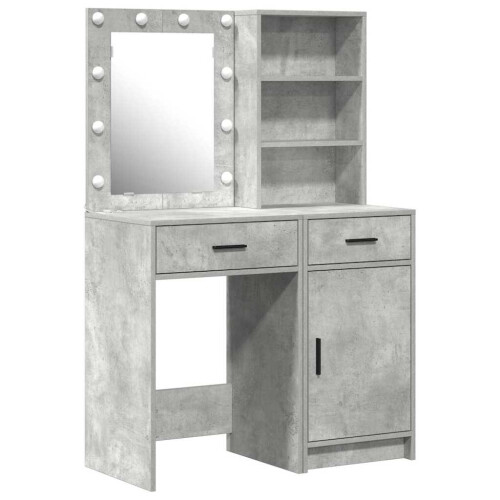 Berkfield Dressing Table Set 2 pcs Concrete Grey Engineered Wood 1