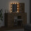 Berkfield Dressing Table with Mirror Lights 3 pcs Brown Engineered wood 4