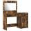 Berkfield Dressing Table with Mirror Lights 2 pcs Brown Engineered wood 2