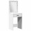 Berkfield Dressing Table with Mirror Lights 3 pcs White Engineered wood 5