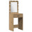 Berkfield Dressing Table Set with Shelf 2 pcs Artisan Oak Engineered Wood 5