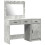 Berkfield Dressing Table with Mirror Lights 2 pcs Grey Engineered wood 2