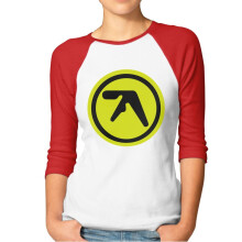 Aphex Twin Dam Baseboll T-shirts Bomull Klassisk Raglanärm T-shirt
