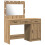 Berkfield Dressing Table with Mirror Lights 2 pcs Brown Engineered wood 2