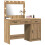 Berkfield Dressing Table with Mirror Lights 2 pcs Brown Engineered wood 3