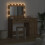 Berkfield Dressing Table with Mirror Lights 2 pcs Brown Engineered wood 4