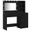 Berkfield Dressing Table with Mirror Lights 2 pcs Black Engineered Wood 2