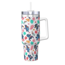 Stitch Personalized 40oz Tumbler med håndtak og sugerør - Rustfritt stål